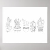 Cactus Sketch Poster (Voorkant)