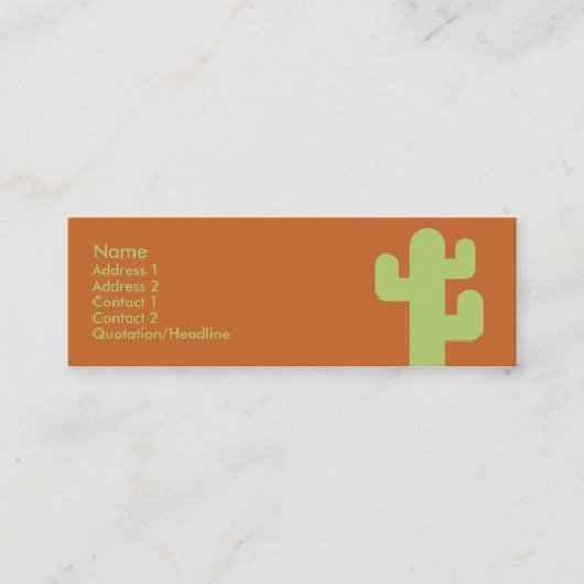 Cactus - Skinny Mini Visitekaartje (Voorkant)