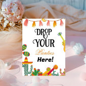 Cactus slipje Drop Bachelorette Party Game Sign Reclamebord Met Voetstuk