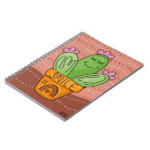 Cactus Smile Boho Rainbow Kleuren Happy Schattige Notitieboek (Linkerzijde)