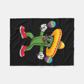 Cactus Sombrero Cinco De Mayo Mexicaanse Cactus Fe Fleece Deken (Voorkant (Horizontaal))