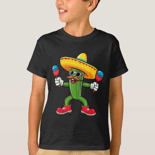 Cactus Sombrero Cinco De Mayo Mexican Cactus Party T-shirt (Voorkant)