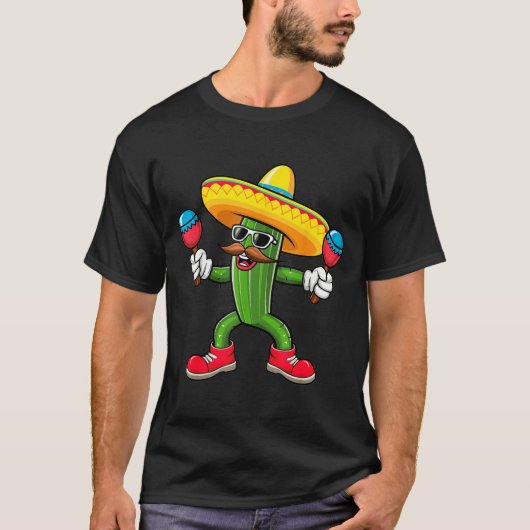 Cactus Sombrero Cinco De Mayo Mexican Cactus Party T-shirt (Voorkant)