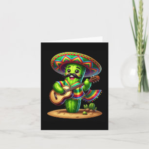 Cactus Sombrero Gitaar Cinco De Mayo Jongens Kinde Kaart