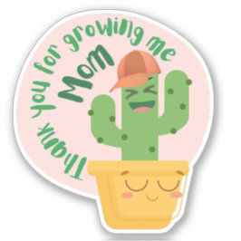Cactus son en mam plant sticker