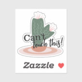 Cactus Spikes Script Quote Sticker (Vel)