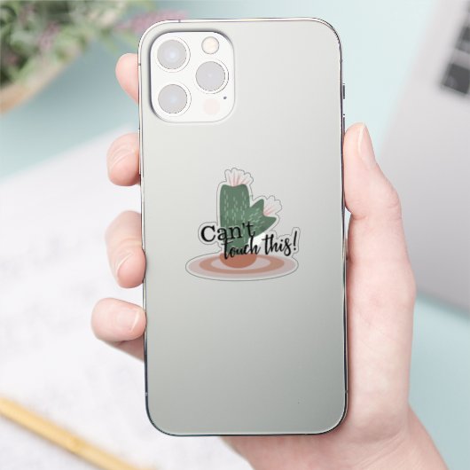 Cactus Spikes Script Quote Sticker (Telefoon)