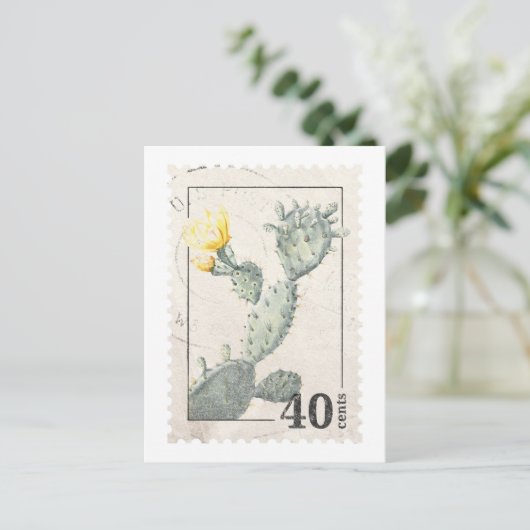Cactus Stamp Briefkaart (Staand voorkant)
