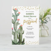 Cactus stelt uitnodiging voor aankondiging uit (Staand voorkant)