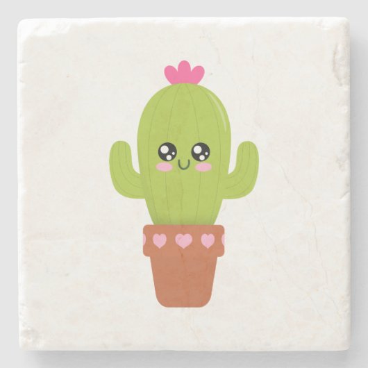 Cactus Stenen Onderzetter (Voorkant)