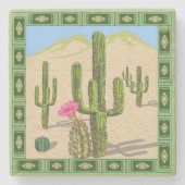 Cactus Stenen Onderzetter (Voorkant)