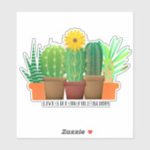 Cactus sticker van op maat gesneden vinyl (Vel)