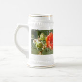 Cactus Stoer en Mooi wit stein met gouden rand Bierpul (Links)