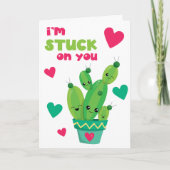 Cactus Stuck op je Kind Valentijn Card Feestdagen Kaart (Voorkant)