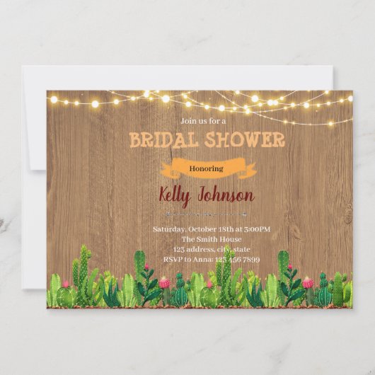 Cactus Succelent afstuderen Invitation Feestdagenkaart (Voorkant)