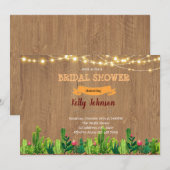 Cactus Succelent afstuderen Invitation Feestdagenkaart (Voorkant / Achterkant)