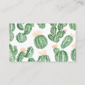 Cactus succulent baby shower book request card informatiekaartje (Achterkant)