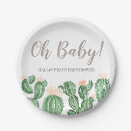 Cactus succulent baby shower bord