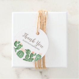 Cactus succulent baby shower dank u labels