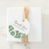 Cactus succulent baby shower dank u labels (In situ)