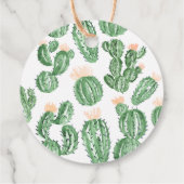 Cactus succulent baby shower dank u labels (Achterkant)