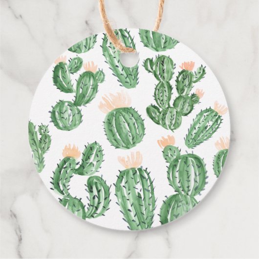Cactus succulent baby shower dank u labels (Achterkant)