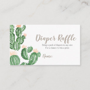 Cactus succulent baby shower diaplerkaart informatiekaartje