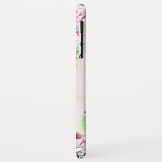 Cactus Succulent Blush Marmer Geometrisch Monogram Case-Mate iPhone Case (Achterkant/links)