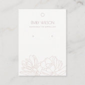 CACTUS SUCCULENT BLUSH PEGHOLE EARRING DISPLAY VISITEKAARTJE (Voorkant)