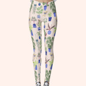 Cactus Succulent Blush Pink Leggings