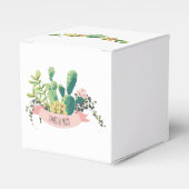 Cactus Succulent Boho Rustic Bedankdoosjes (Voorkant Zijde)
