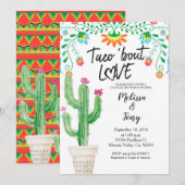 Cactus Succulent Couples Shower Invitation Kaart (Voorkant / Achterkant)