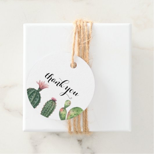 Cactus Succulent Dank je Bedankjes Labels (In situ)