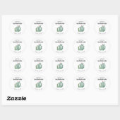 Cactus Succulent Desert Bachelorette Favor Ronde Sticker (Vel)