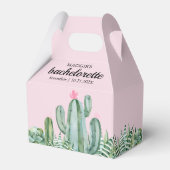 Cactus Succulent Desert Bachelorette Roze Bedankdoosjes (Achterkant)