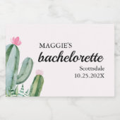 Cactus Succulent Desert Bachelorette Sparkling Wijnetiket (Enkel label)