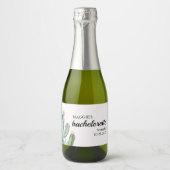 Cactus Succulent Desert Bachelorette Sparkling Wijnetiket (Voorkant)