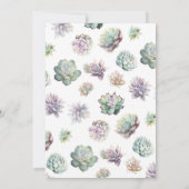 Cactus Succulent Desert Wedding Kaart (Achterkant)