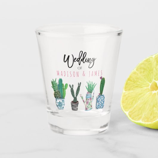 Cactus Succulent | Fiesta-partij | Weddenschap | Shot Glas (Voorkant)