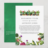 Cactus Succulent Fiesta Wedding Reduced Guest List Aankondiging (Voorkant / Achterkant)