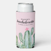 Cactus Succulent Flower Bachelorette Favor Seltzer Blikjeskoeler (Seltzer Voorkant)