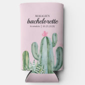 Cactus Succulent Flower Bachelorette Favor Seltzer Blikjeskoeler (Voorkant)