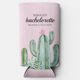 Cactus Succulent Flower Bachelorette Favor Seltzer Blikjeskoeler