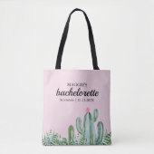 Cactus Succulent Flower Bachelorette Favor Tote Bag (Voorkant)