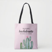 Cactus Succulent Flower Bachelorette Favor Tote Bag (Voorkant)
