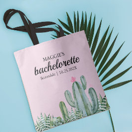 Cactus Succulent Flower Bachelorette Favor Tote Bag