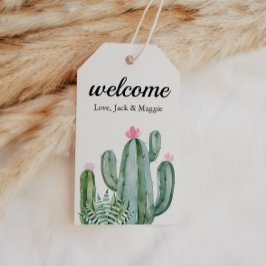 Cactus Succulent Flower Wedding Welcome Bag Favor Cadeaulabel