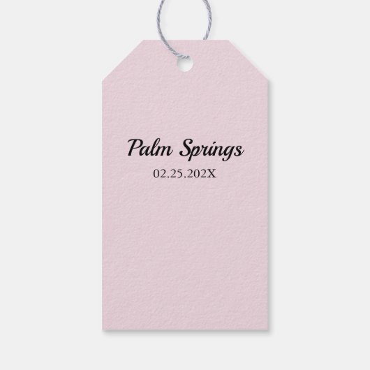 Cactus Succulent Flower Wedding Welcome Bag Favor Cadeaulabel (Achterkant)