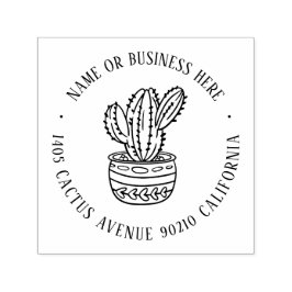Cactus Succulent Garden Custom Name Return-adres Zelfinktende Stempel