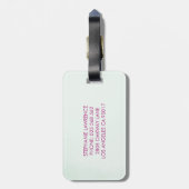 Cactus succulent geometrisch monogram bagagelabel (Achterkant verticaal)